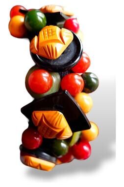 Reworked Vintage Bakelite Bead Bracelet – Convertible Statement Piece